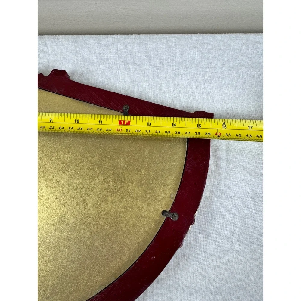 Vintage Wall Mirror Gold Fan Shaped Ornate Arched Baroque Whimsigoth 12x16